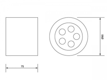 Proyector empotrado LED transparente