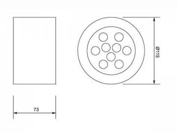 Proyector empotrado LED transparente