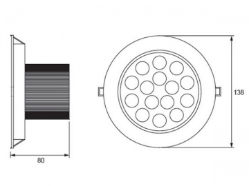 Proyector empotrado LED transparente