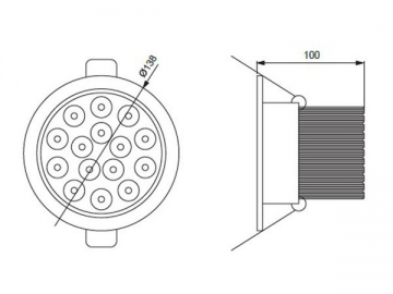 Proyector empotrado LED transparente