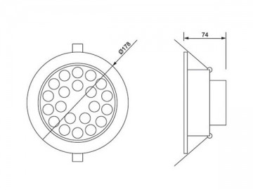 Proyector empotrado LED transparente