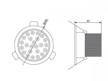 Proyector empotrado LED transparente