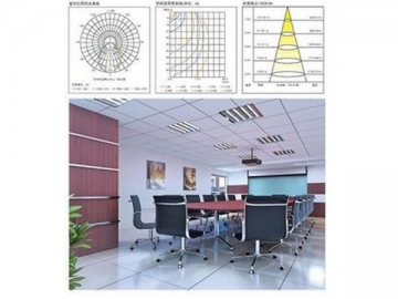 Lámparas con rejilla LED (tipo tubo de luz)