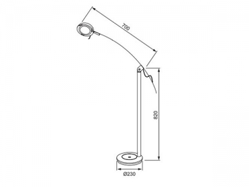 Lámpara de escritorio LED de aluminio