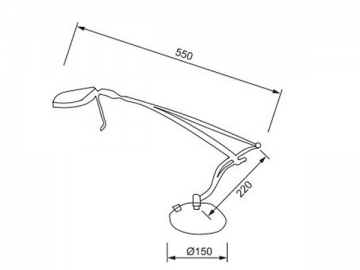 Lámpara de escritorio LED de aluminio