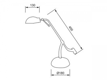 Lámpara de escritorio LED de aluminio