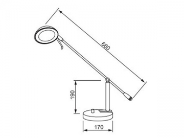 Lámpara de escritorio LED de aluminio