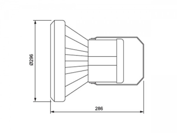 Lámpara LED sin pantalla para techos altos