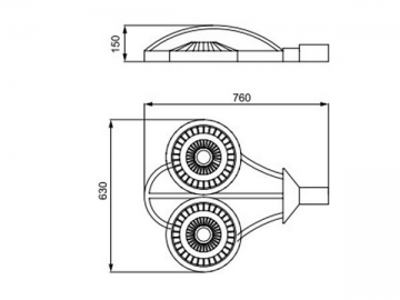 Farola LED integrada