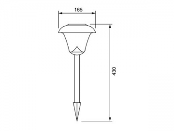 Lámpara solar LED de césped