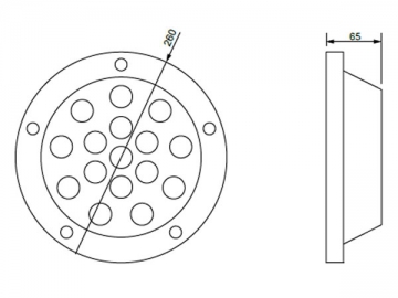 Foco LED empotrable de suelo de alta eficiencia