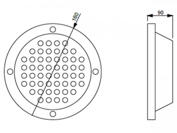 Foco LED empotrable de suelo DIP