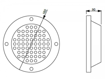 Foco LED empotrable de suelo DIP