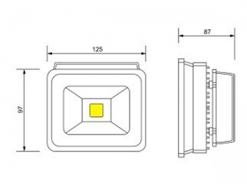 Reflector LED de baja potencia