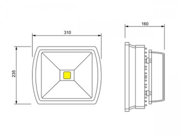 Reflector LED de baja potencia