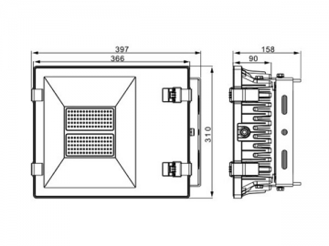 Reflector LED de alta potencia