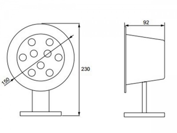 Foco LED sumergible de alta eficiencia