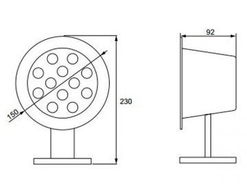 Foco LED sumergible de alta eficiencia