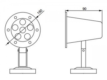 Foco LED sumergible de alta eficiencia