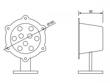 Foco LED sumergible de alta eficiencia