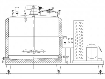 Tanque de refrigeración de leche