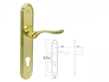 Manija para puerta de aleación de zinc