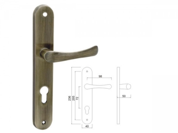 Manija para puerta de aleación de zinc