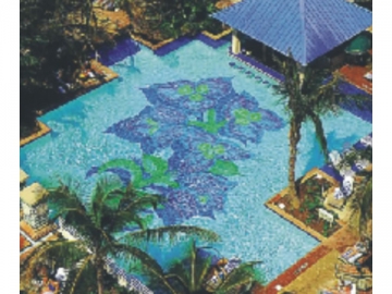 Baldosas mosaico de vidrio para piscinas