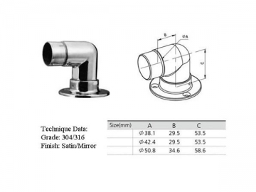Conexiones y codos de acero inoxidable