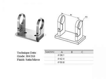 Soporte de pared para barandillas