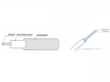 Cable calefactor con aislamiento de caucho de silicona