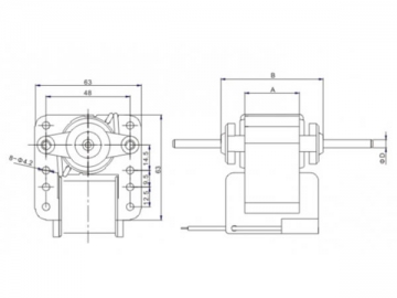 Motor de polos sombreados serie PLD 63