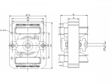 Motor de polos sombreados serie PLD 68