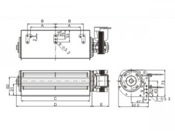 Ventilador de flujo transversal serie AC 48