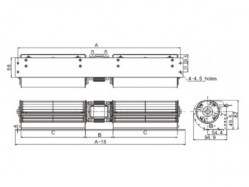 Ventilador de flujo transversal serie AC 60