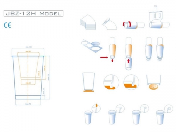 Máquina formadora de vasos de papel de velocidad media JBZ-12H