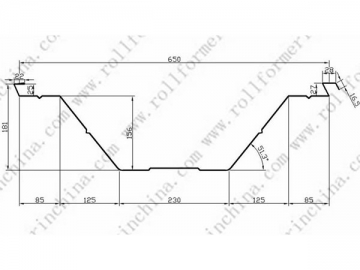 Máquina perfiladora de techos curvos ABM (Q-Span/K-Span) CS-914-650