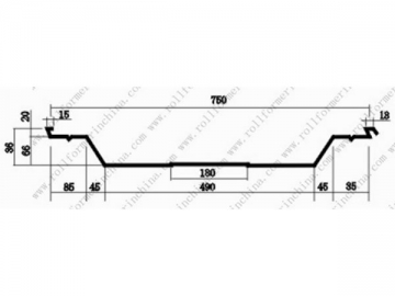 Máquina perfiladora de techos curvos ABM (Q-Span/K-Span) CS-914-750