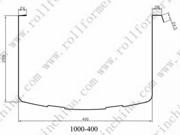 Máquina perfiladora de techos curvos ABM (Q-Span/K-Span) CS-1000-400