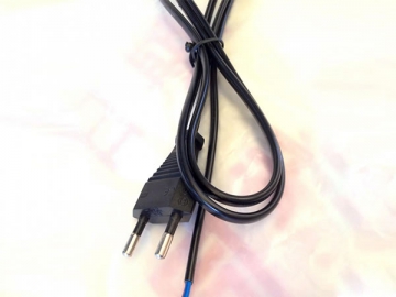 Cable de alimentación, conector Euro con 2 clavijas