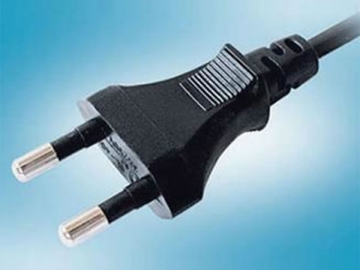 Cable de alimentación, conector Euro con 2 clavijas