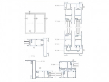 Perfil de aluminio para puertas