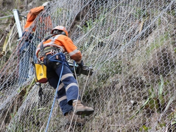 Red / malla de protección para desprendimiento de rocas