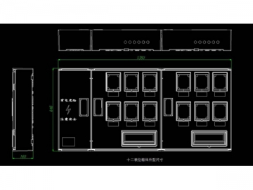 Caja de medidor eléctrico monofásico