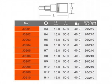 Puntas hexagonales de 3/8"