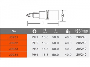 Puntas Phillips de 3/8"