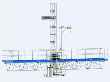 Plataforma elevadora sobre mástil