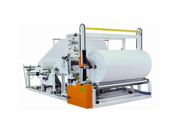 Cortadora rebobinadora para rollos de papel higiénico grandes automática