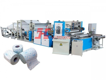 Máquina para fabricar rollos de cocina y papel higiénico