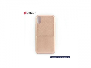 Funda protectora de cuero para iPhone X